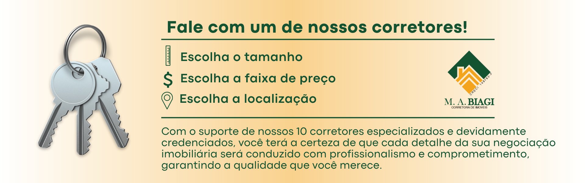 Banner - M.A. Biagi Corretora de Imóveis
